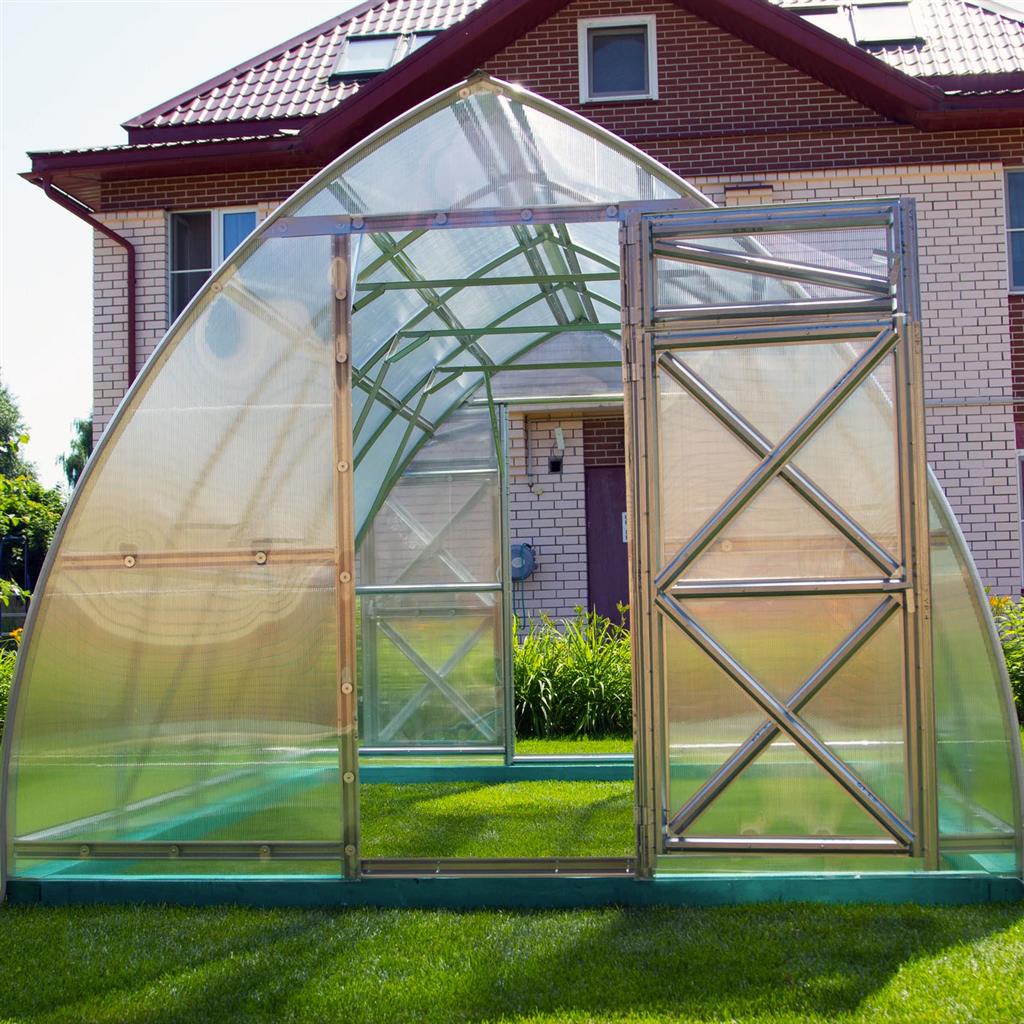 Sungrow Urban DIY Greenhouse Kit 10 x 13 ft with 6mm TwinWall Polycarbonate Panels and Galvanized Steel Frame